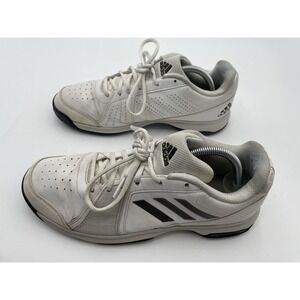 Adidas Approach White/Navy Blue Leather Basketball Shoes Mens Size 9 BY1603